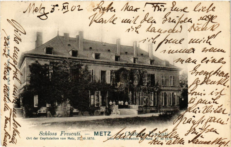 Carte postale ancienne Schloss Frescati - Metz - Chateau Frescati à Metz