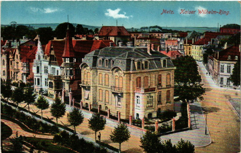 Carte postale ancienne Metz - Kaiser Wilhelm-Ring à Metz