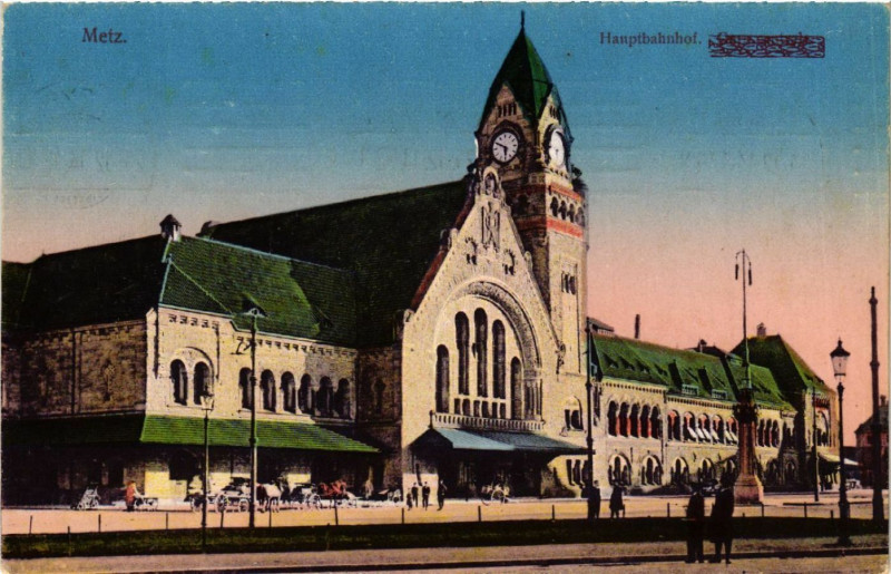 Carte postale ancienne Metz - Hauptbahnhof à Metz