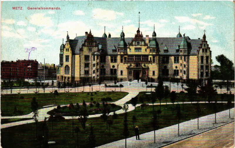 Carte postale ancienne Metz - généralkommando à Metz