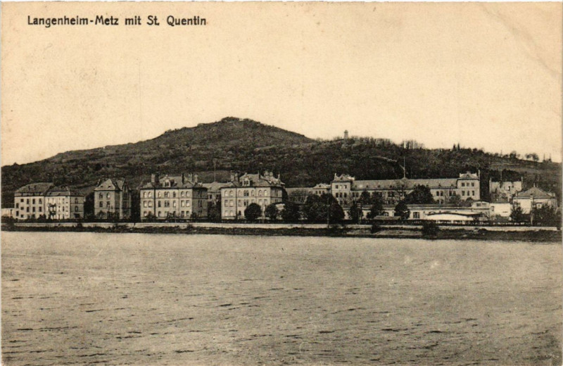 Carte postale ancienne Langenheim-Metz mit Saint-Quentin à Metz