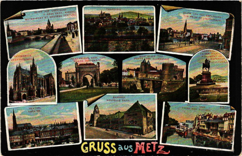 Carte postale ancienne Gruss aus Metz à Metz