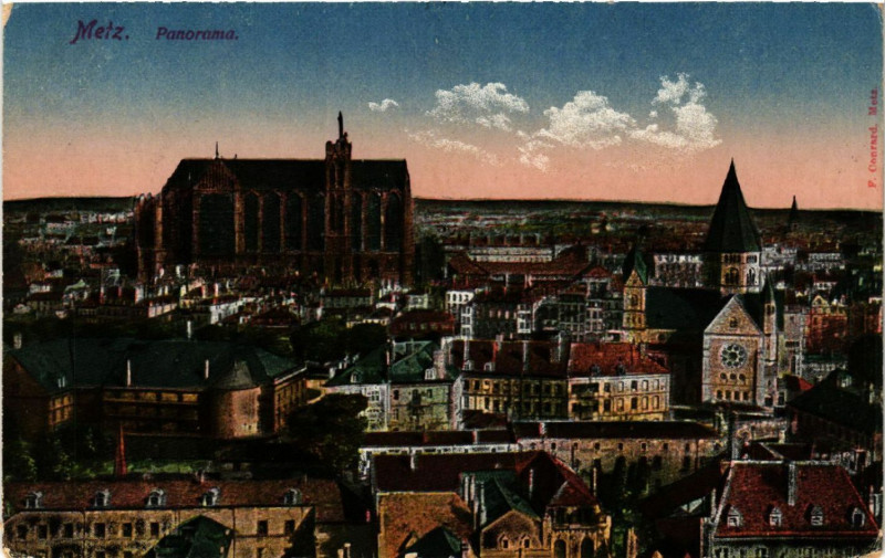 Carte postale ancienne Metz - Panorama à Metz