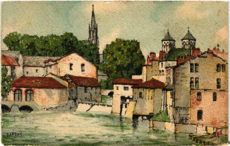Carte postale ancienne Metz - Les Thermes à Metz