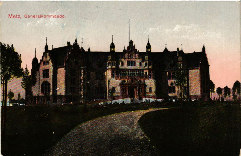 Carte postale ancienne Metz - généralkommando à Metz