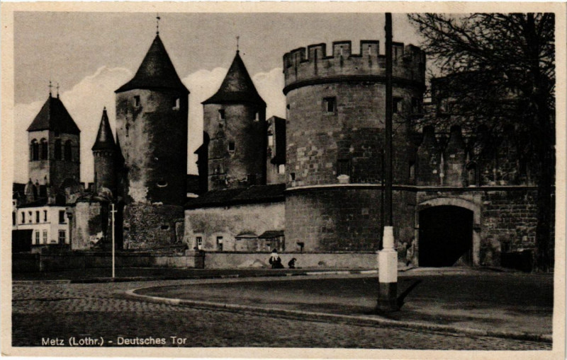 Carte postale ancienne Metz (Lothr.) - Deutsches Tor à Metz