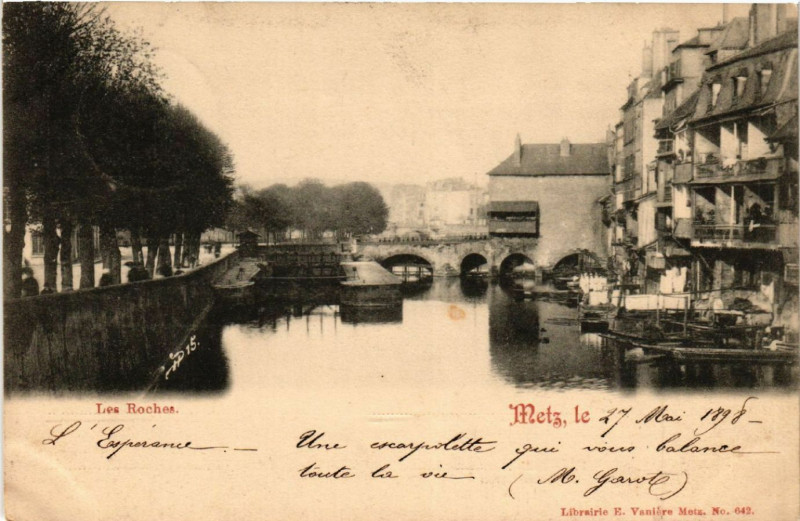 Carte postale ancienne Metz le - Les Roches à Metz