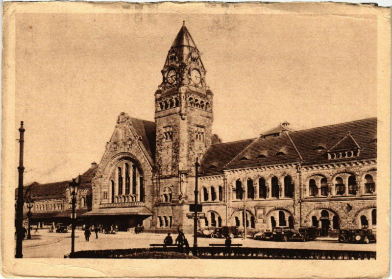 Carte postale ancienne Metz - Der Bahnhof à Metz
