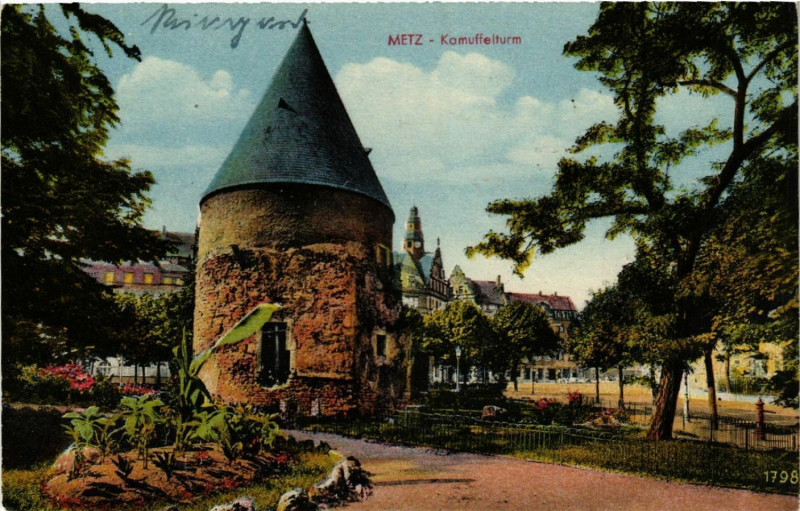 Carte postale ancienne Metz - Kamusseiturm à Metz