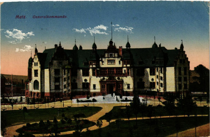 Carte postale ancienne Metz - généralkommando à Metz