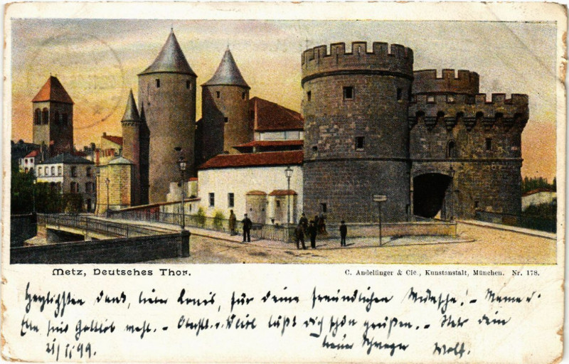 Carte postale ancienne Metz - Deutsches Thor à Metz