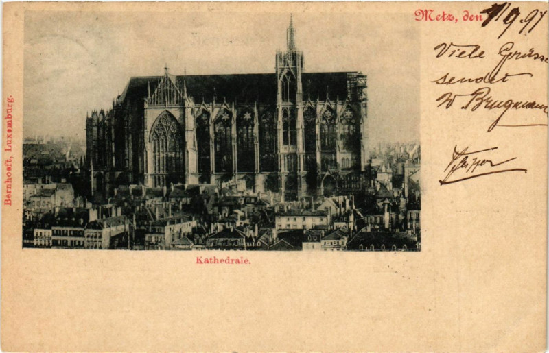 Carte postale ancienne Metz den - Kathedrale à Metz