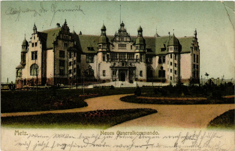 Carte postale ancienne Metz - Neues généralkommando à Metz
