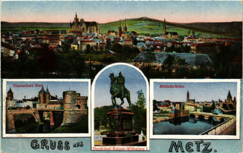 Carte postale ancienne Gruss aus Metz à Metz
