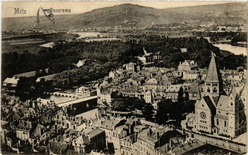Carte postale ancienne Metz - Panorama à Metz