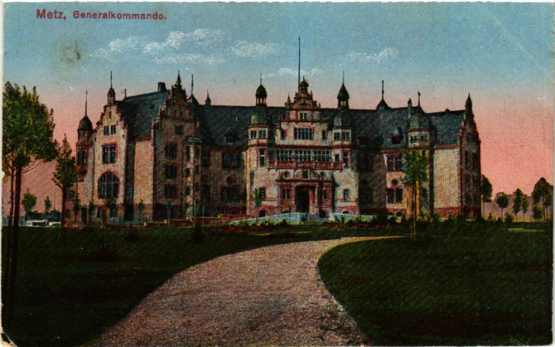 Carte postale ancienne Metz généralkommando à Metz