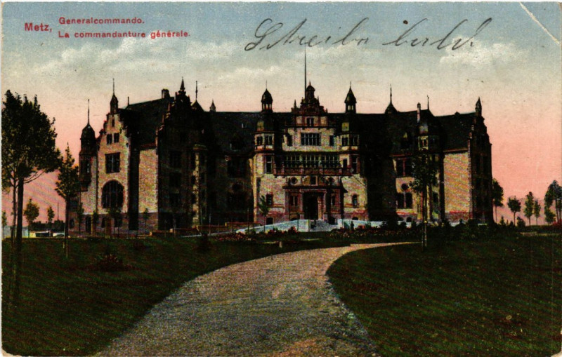 Carte postale ancienne Metz généralekommando - La commandanture générale à Metz