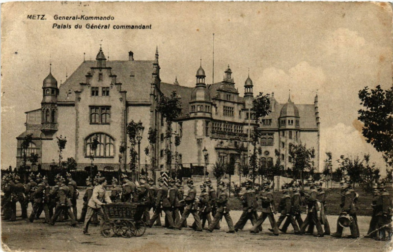 Carte postale ancienne Metz général-Kommando - Palais du général commandant à Metz