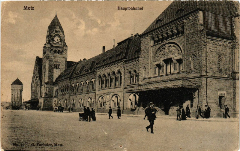 Carte postale ancienne Metz Hauptbahnhof à Metz