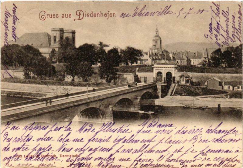 Carte postale ancienne Gruss aus Diedenhofen