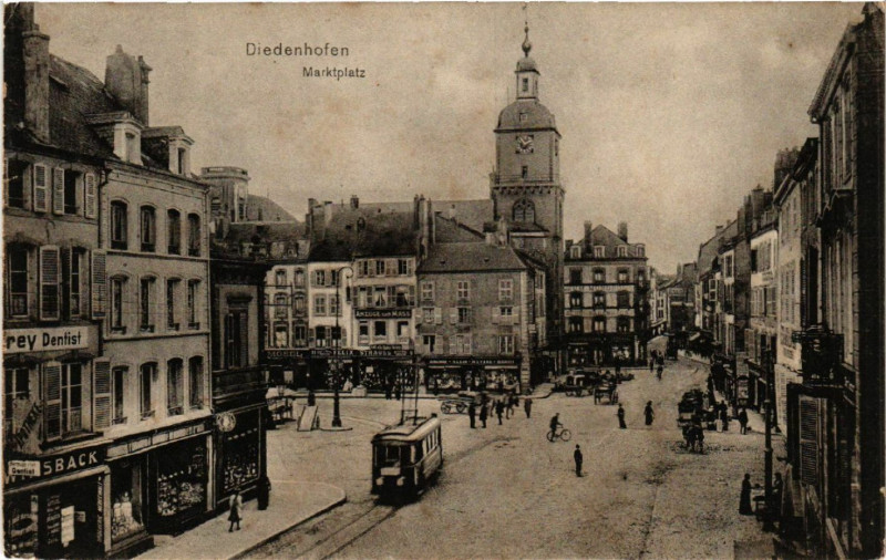 Carte postale ancienne Diedenhofen - Marktplatz