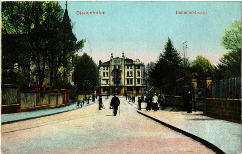 Carte postale ancienne Diedenhofen - Bahnhoftrasse