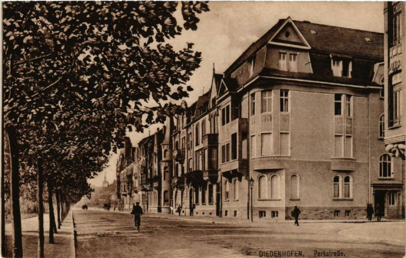 Carte postale ancienne Diedenhofen Parkstrasse