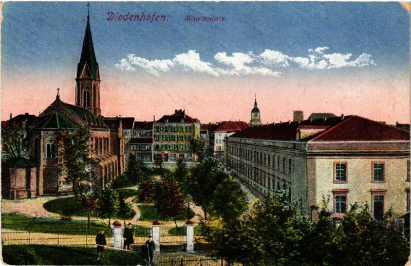 Carte postale ancienne Diedenhofen Marienplatz