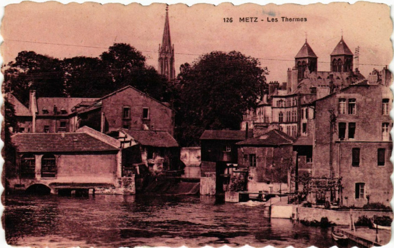 Carte postale ancienne Metz - Les Thermes à Metz