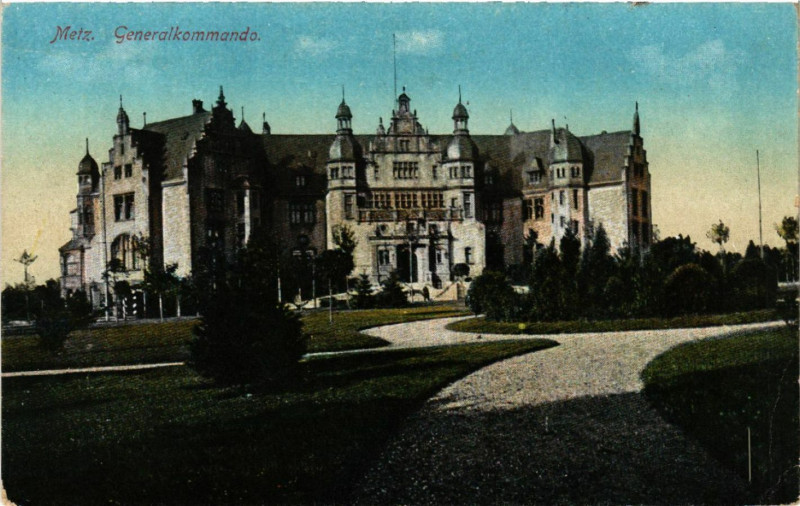 Carte postale ancienne Metz - généralkommando à Metz