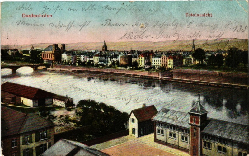 Carte postale ancienne Diedenhofen - Totalansicht