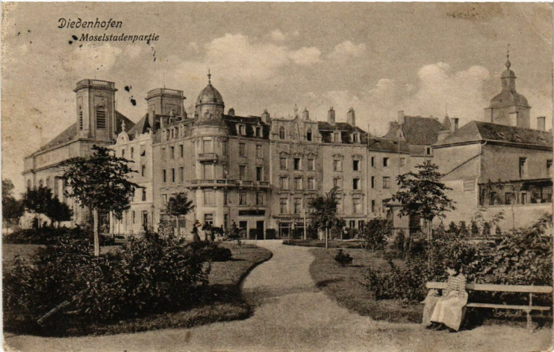 Carte postale ancienne Diedenhofen Moselstadenpartie