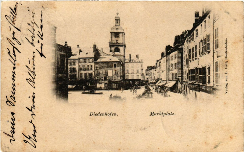 Carte postale ancienne Diedenhofen Marktplatz