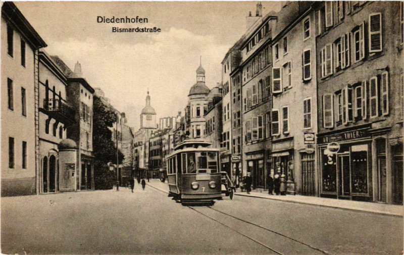 Carte postale ancienne Diedenhofen Bismarckstrasse