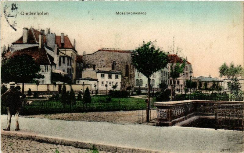 Carte postale ancienne Diedenhofen - Moselpromenade