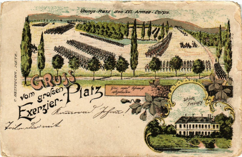 Carte postale ancienne Gruss von Grossen Exerzier-Platz