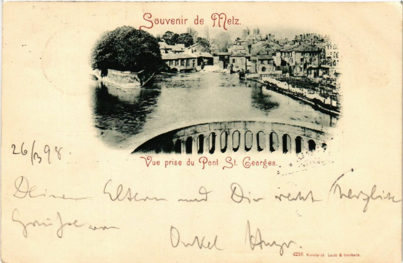 Carte postale ancienne Souvenir de Metz à Metz
