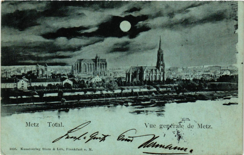 Carte postale ancienne Metz - Total à Metz