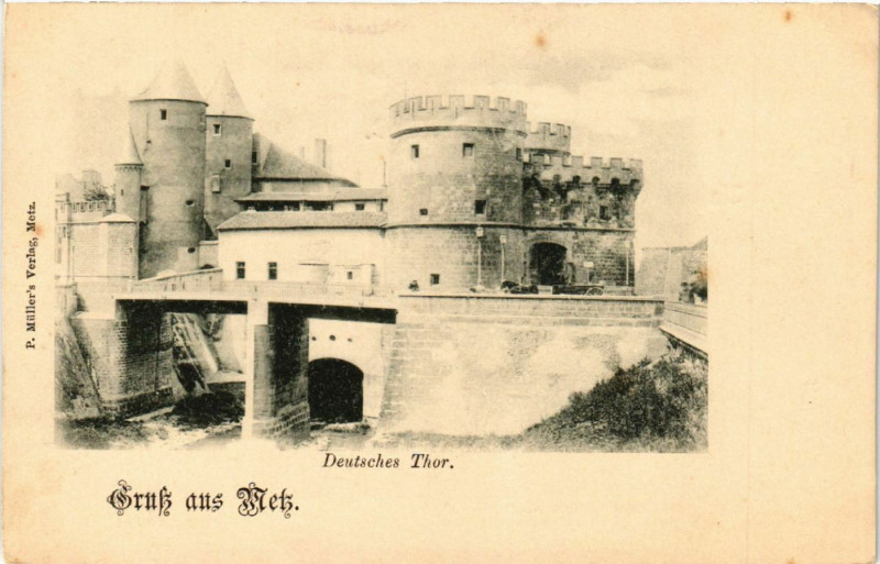 Carte postale ancienne Gruss aus Metz à Metz