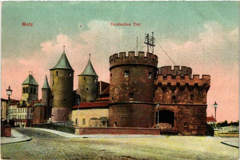 Carte postale ancienne Metz - Deutsches tor à Metz