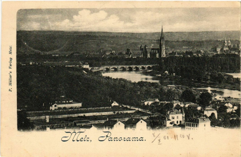 Carte postale ancienne Metz - Panorama à Metz