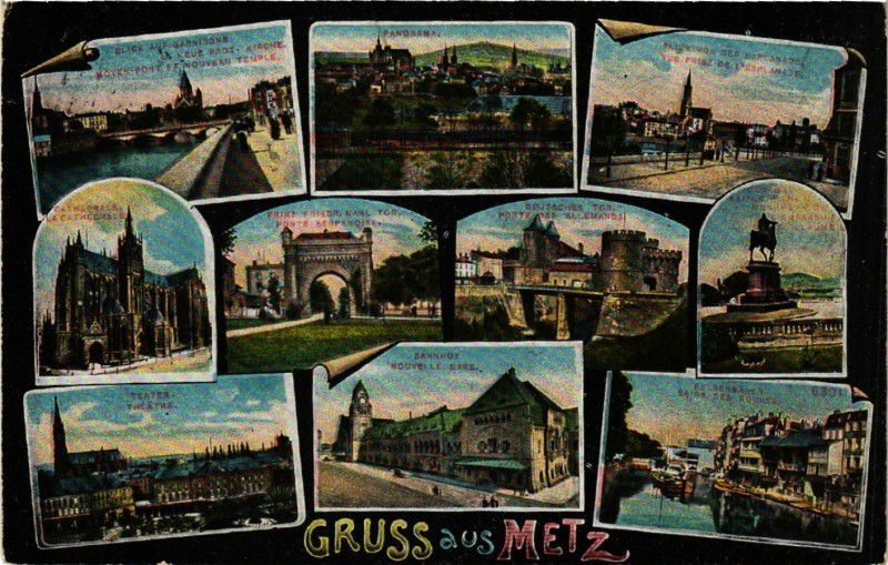 Carte postale ancienne Gruss aus Metz à Metz