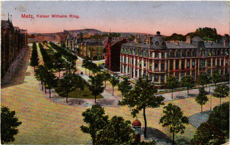 Carte postale ancienne Metz - Kaiser Willhelm Ring à Metz
