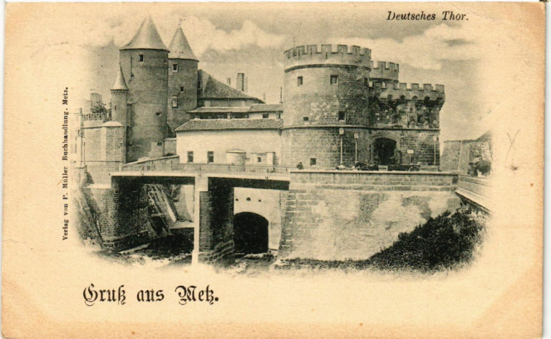 Carte postale ancienne Gruss Aus Metz à Metz