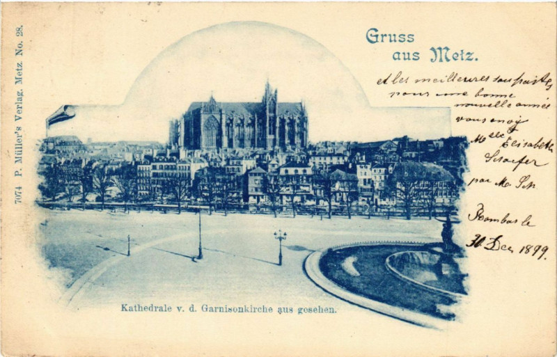 Carte postale ancienne Gruss aus Metz à Metz