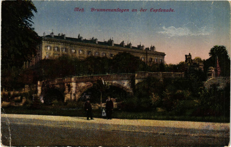 Carte postale ancienne Brunnenlagen an der Esplanade