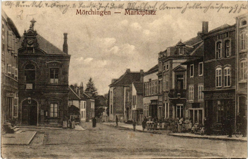 Carte postale ancienne Morchingen - Marktplatz