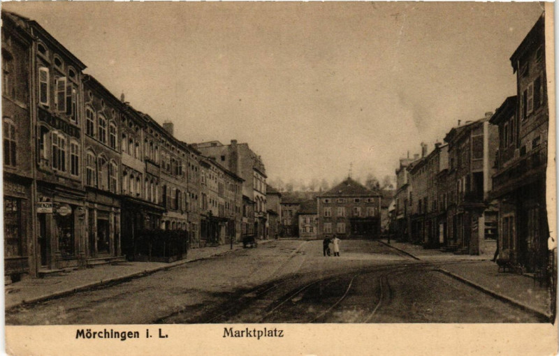 Carte postale ancienne Morchingen i. L. Marktplatz