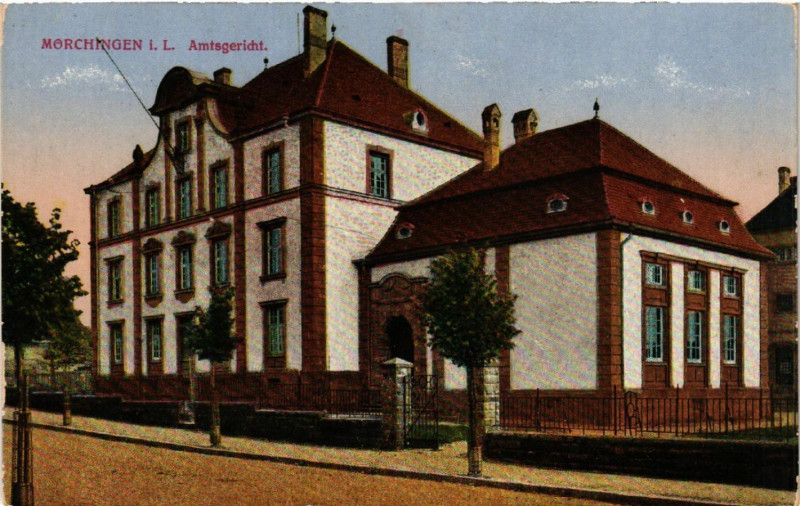 Carte postale ancienne Morchingen i. L. Amtsgericht
