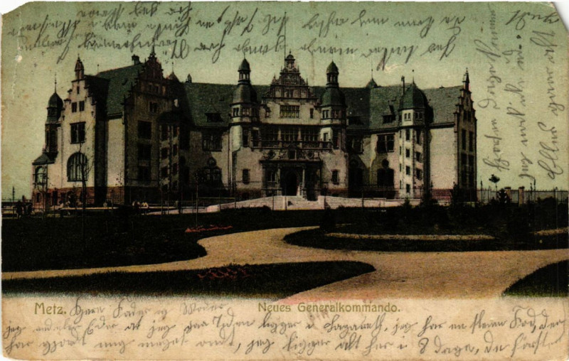 Carte postale ancienne Metz - Neues généralkommando à Metz